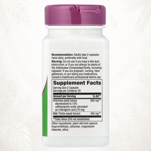 Nature’s Way® Alcachofa para Digestión y Salud Hepática – 60 Cápsulas Veganas