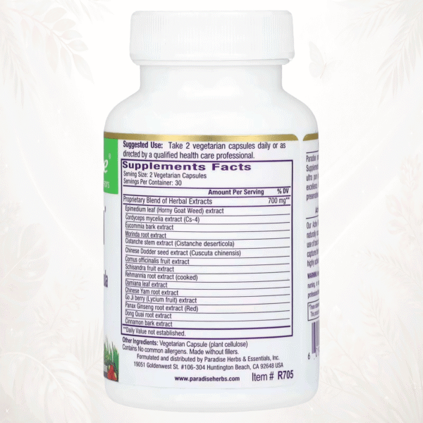 2 Paradise Herbs® Whole Man | Fórmula Botánica de Vitalidad Masculina – 60 Cápsulas Vegetales